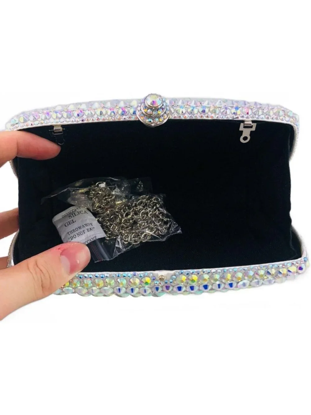 Mini Crystal Clutch Purse for Women - Rhinestone Evening Bag, Wedding Party